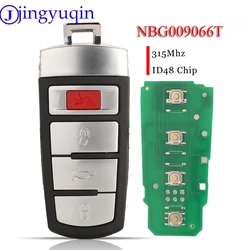jingyuqin Smart Remote Car Key Fob 4Buttons 315MHz ID48 For VW Volkswagen Passat 2006-2013 CC 2009-2015 FCCID NBG009066T