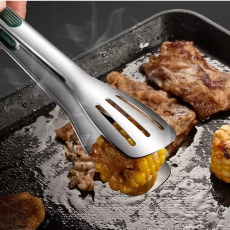 

1pcs Stainless Steel Food Clip 304 Thickened Anti-scalding Steak Barbecue Baking Special Bread Food Kitchen Household Tools