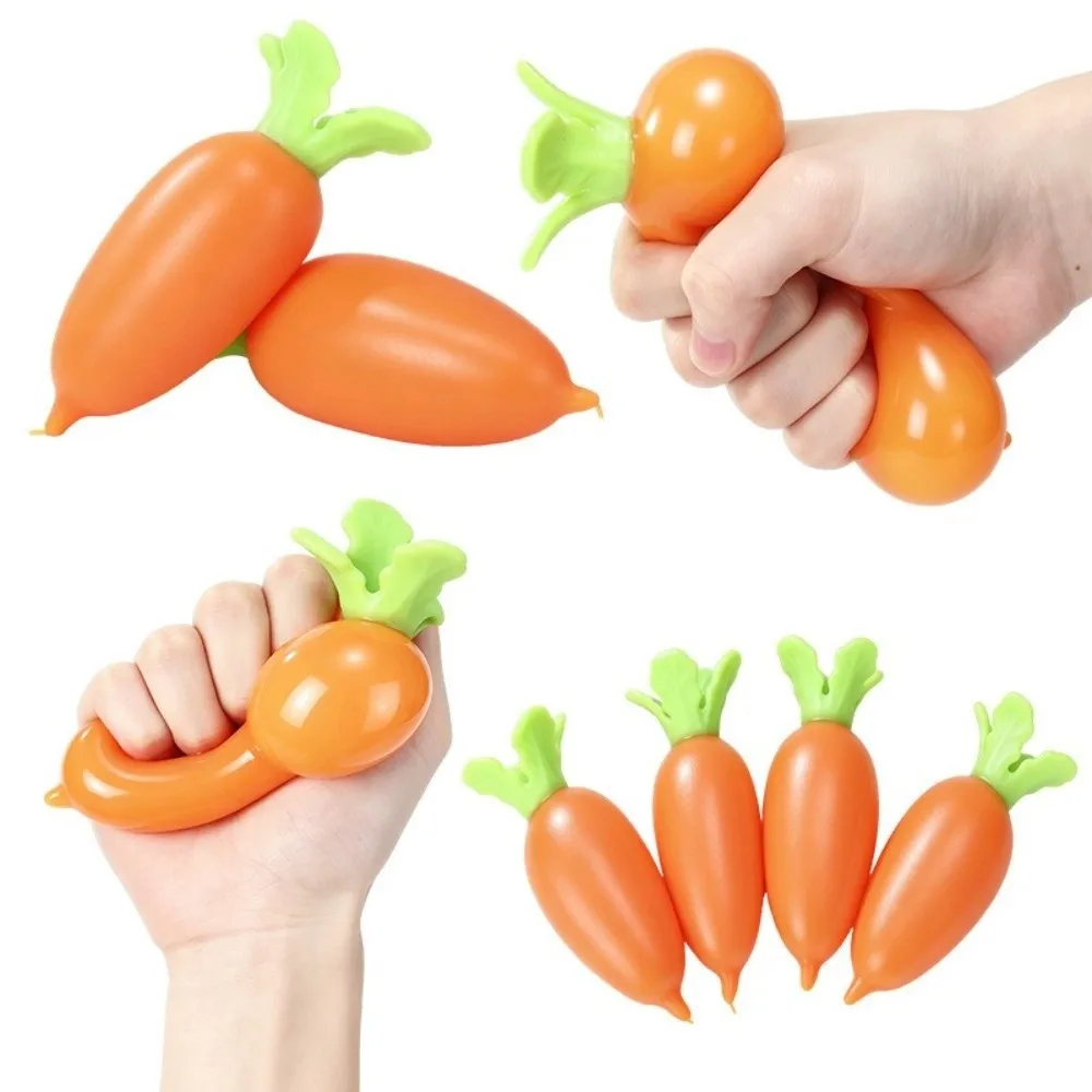 Sensory Slow Rebound Fidget Simulated Carrot Soft Squishy Handmade Simulated Tomato Squeezable Office Decoration