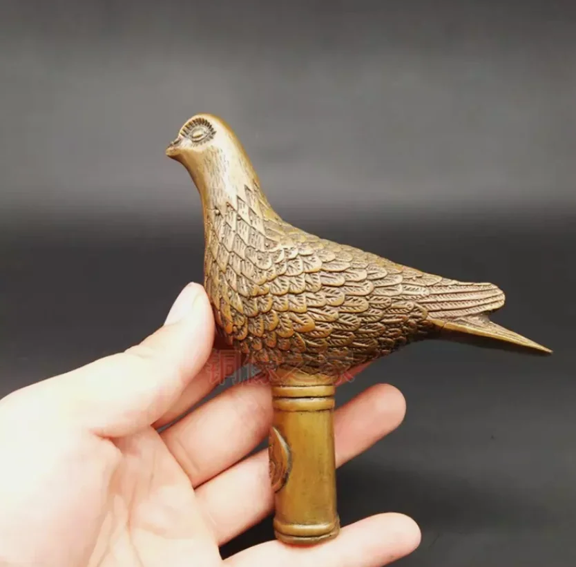 Antique peace pigeon Bronze Antique Victorian Walking Stick head