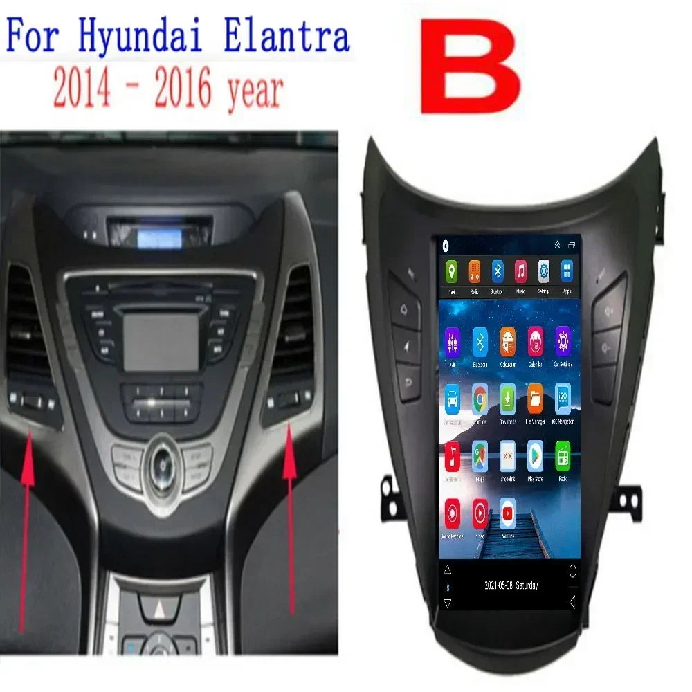 Voor Tesla Stijl 2Din Android13 Autoradio voor Hyundai Elantra Avante I35 2011-2016 Multimedia Video Player GPS stereo Carplay DSP