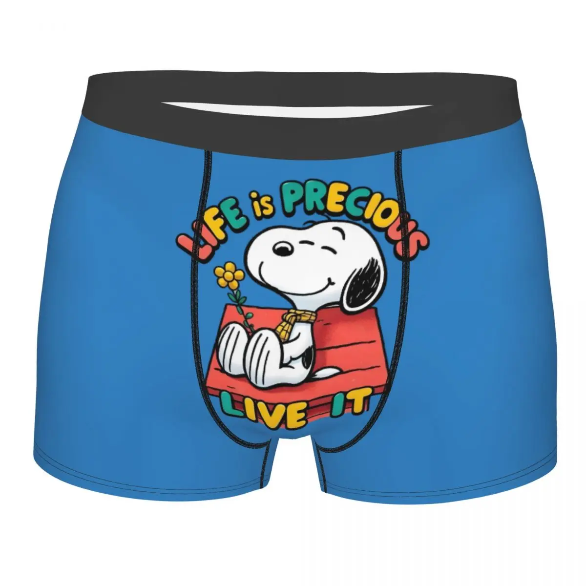 

Custom Cute Cartoon Snoopy Underwear Men Stretch Boxer Briefs Shorts Panties Soft Underpants For Homme