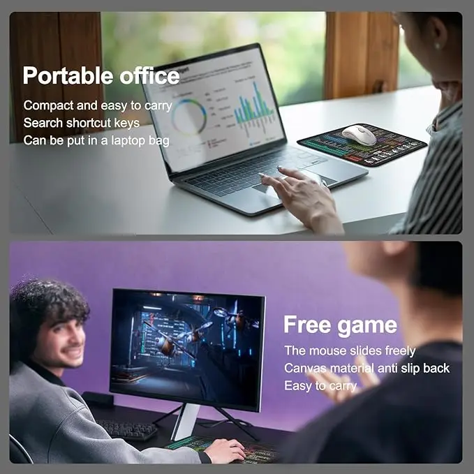 لوحة ماوس صغيرة برامج اختصار مفتاح الماوس حصيرة Windows Office Excel Word PPT Shortcuts - سهولة الوصول إلى أدوات المكتب حصيرة الماوس