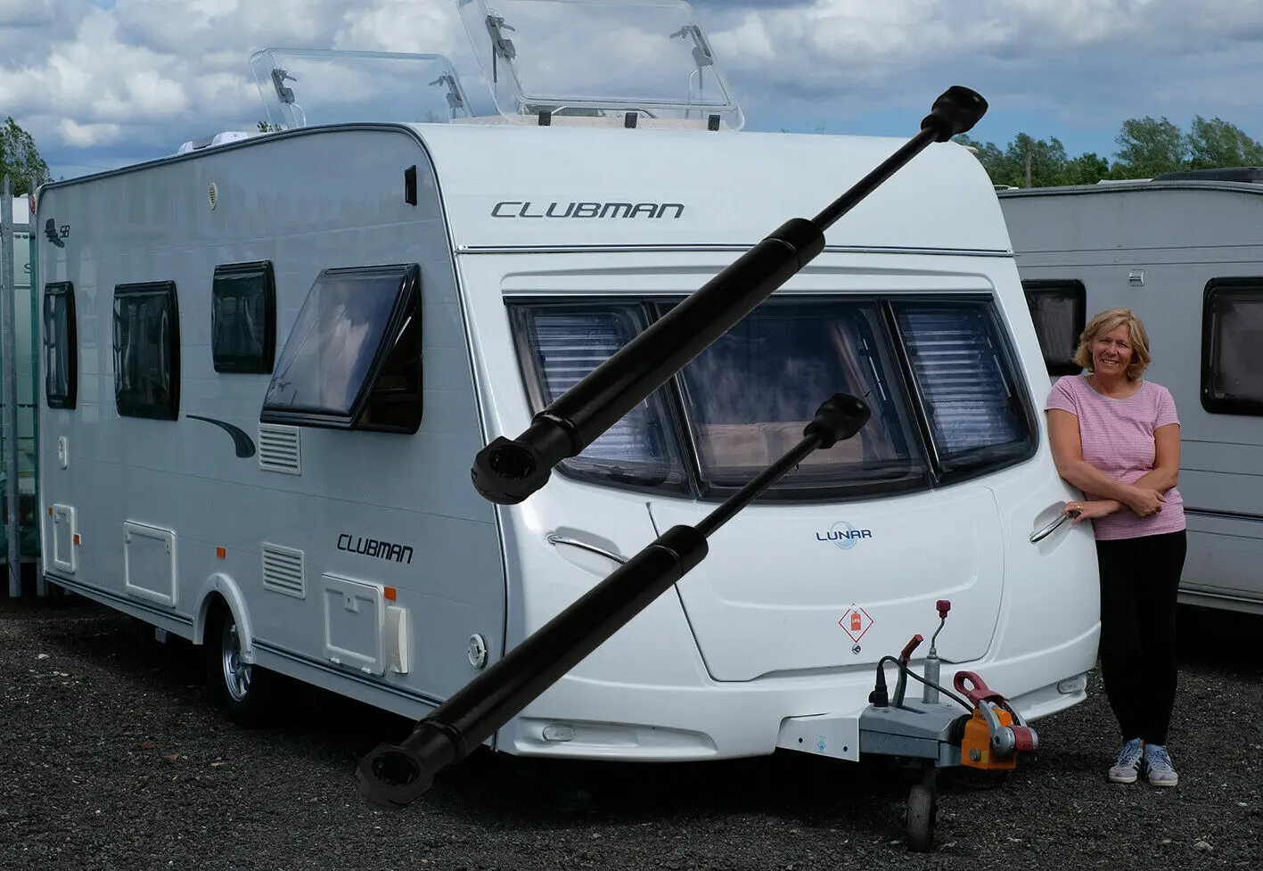 1 пара сменных стоек для газового шкафчика для каравана для Lunar Clubman Stellar Lexon Quasar RV, аксессуары, длина 285 мм