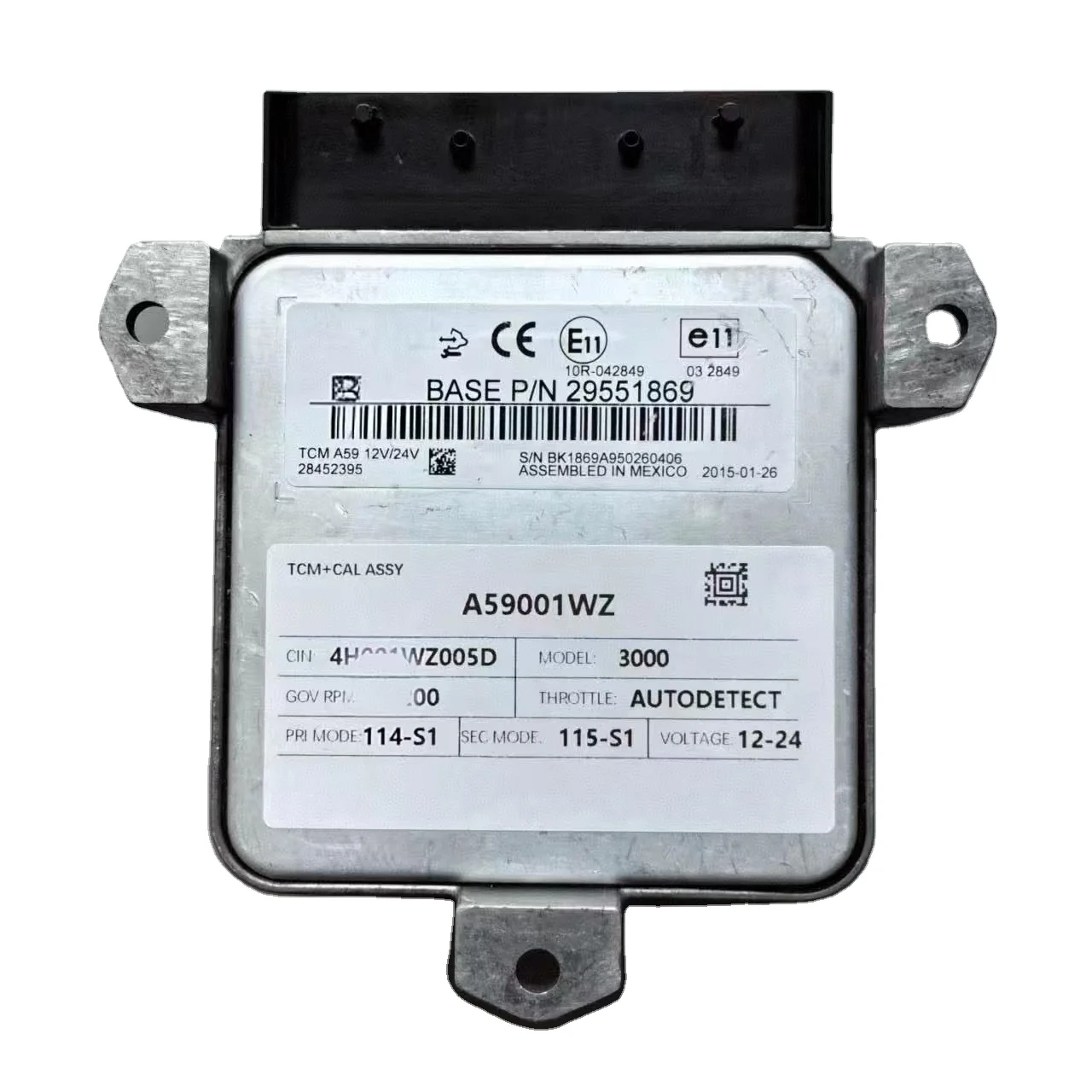 Transmission A59 TCM Control Module 29551869 with Program for Construction Machinery