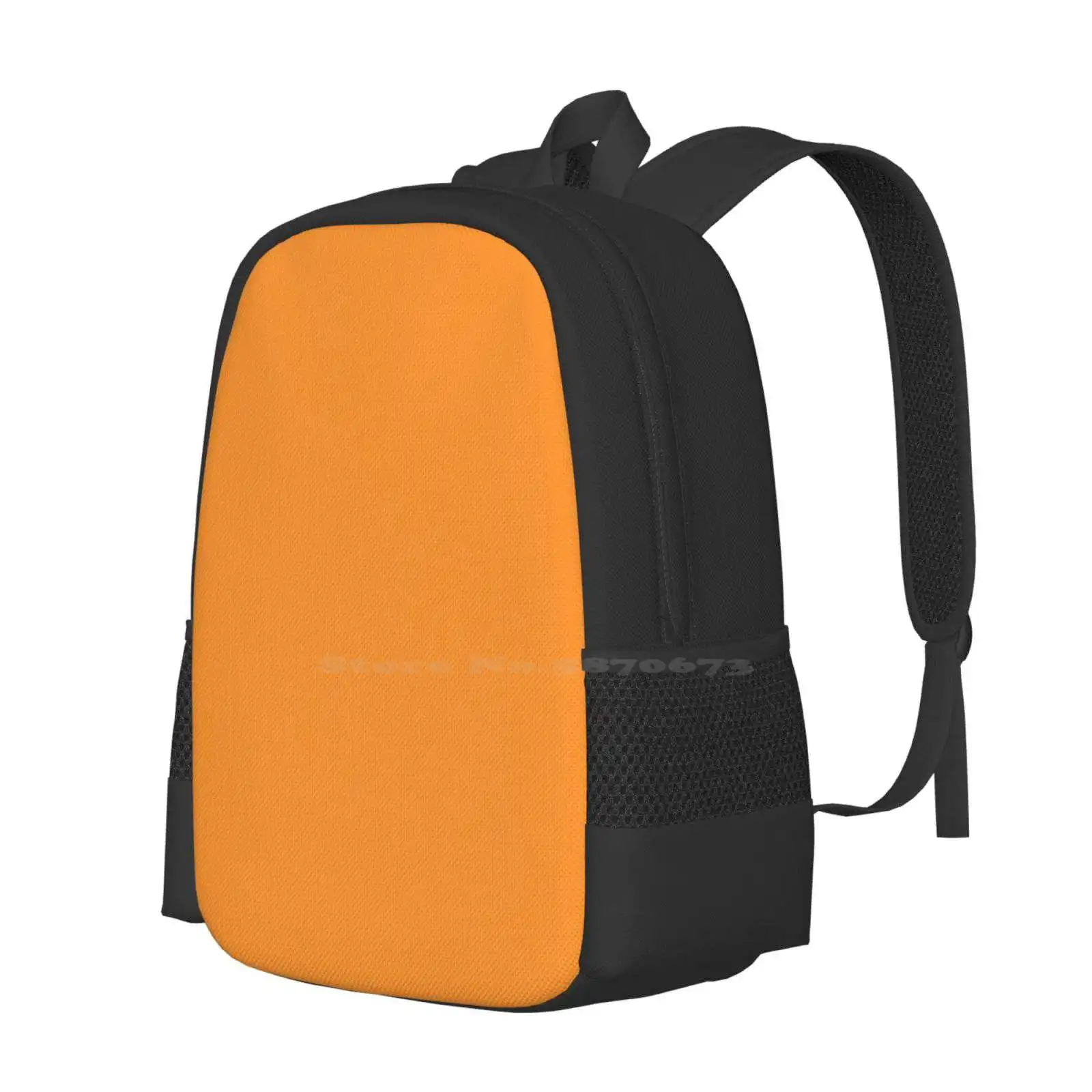 Simply Orange Backpack For Student School Laptop Travel Bag Solid Colors Pattern Homedecor Solid Colours Brown Bright Orange