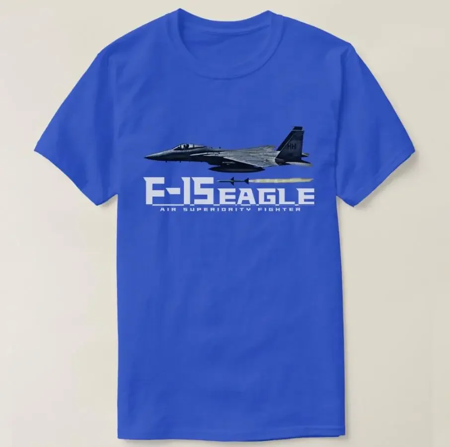 US Air Force F-15 Eagle Fighter Aircraft T-Shirt 100% Cotton O-Neck Summer Short Sleeve Casual Mens T-shirt Size S-3XL