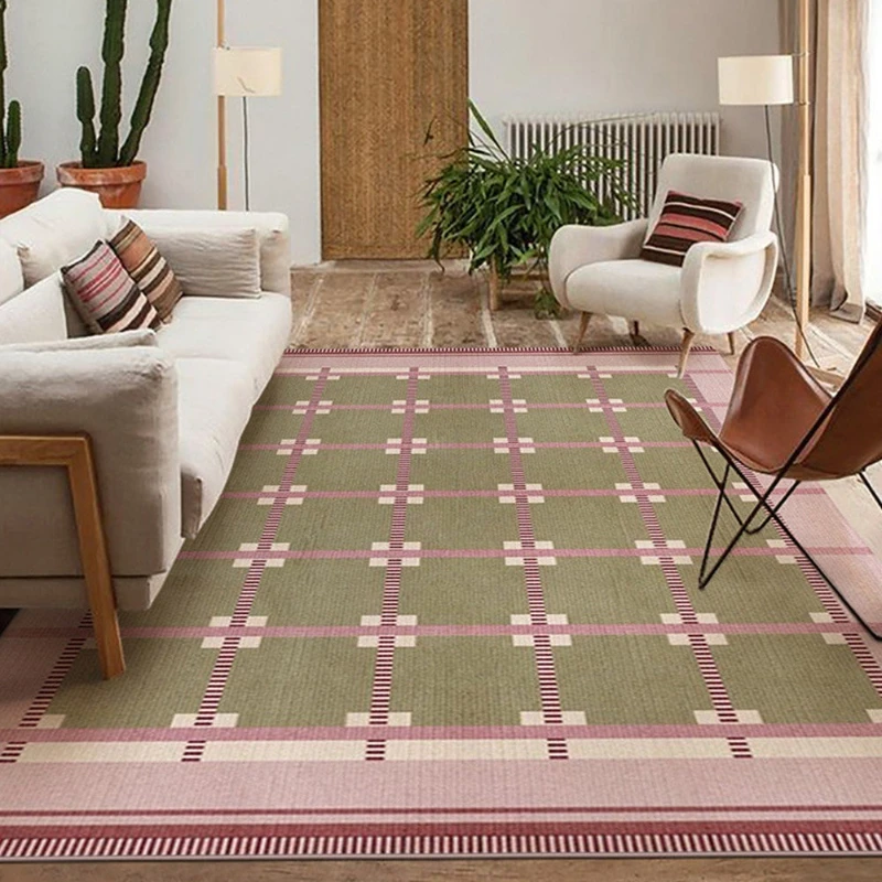 Advanced Light Luxury Living Room Carpet Home Sofa Coffee Table Non Slip Floor Mat Washable Easy Clean Mats Bedroom Bedside Rug