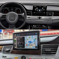 Carplay Android 13 For Audi A8 D4 2011-2018 Car GPS Navigation Auto Stereo Headunit Multimedia Player 4G SIM Satnav