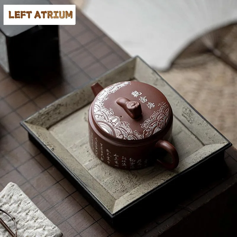 

150ml High-end Chinese Yixing Purple Clay Teapot Beauty Kettle Famous Handmade Poetic Hanwa Tea Pot Raw Ore Zisha Teaset Teaware