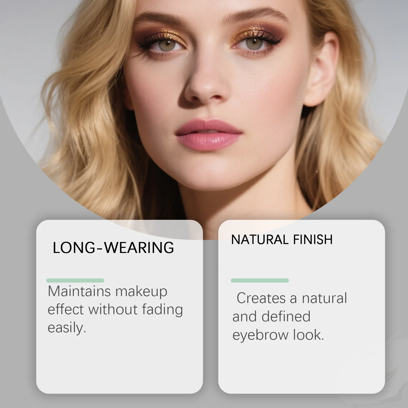 Zephoco 2 em 1 lápis de sobrancelha à prova d'água, longa duração, natural, suave, à prova de manchas, cabeça dupla, alta pigmentação, caneta de sobrancelha, maquiagem