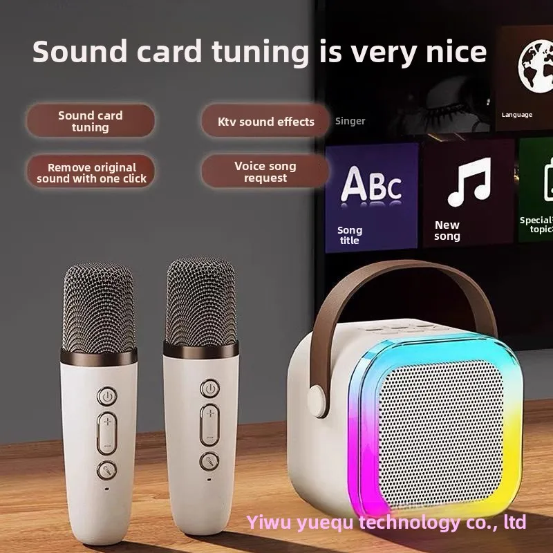 

K12 Microphone, Wireless Bluetooth Speaker, Song-ordering Wireless Portable All-in-one Home KTV Set
