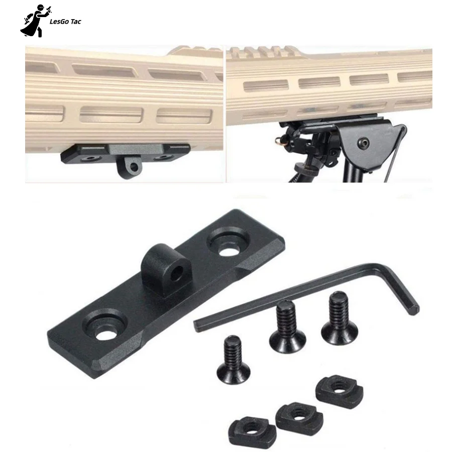 Yanyan tactique MLOK Keymod bipied montage adaptateur de garde-mains profil bas AR15 accessoire de fusil bipodes Rail Picatinny