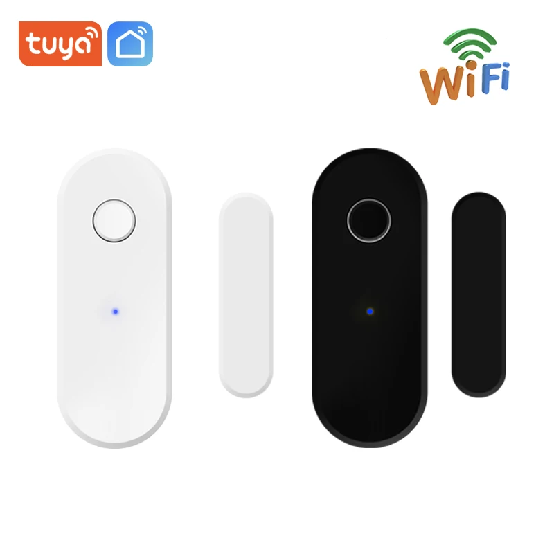 Tuya Smart Life APP Wifi Door Sensor Black Open / Close Window Detector Notification Support Alexa Google Home No Need Hub