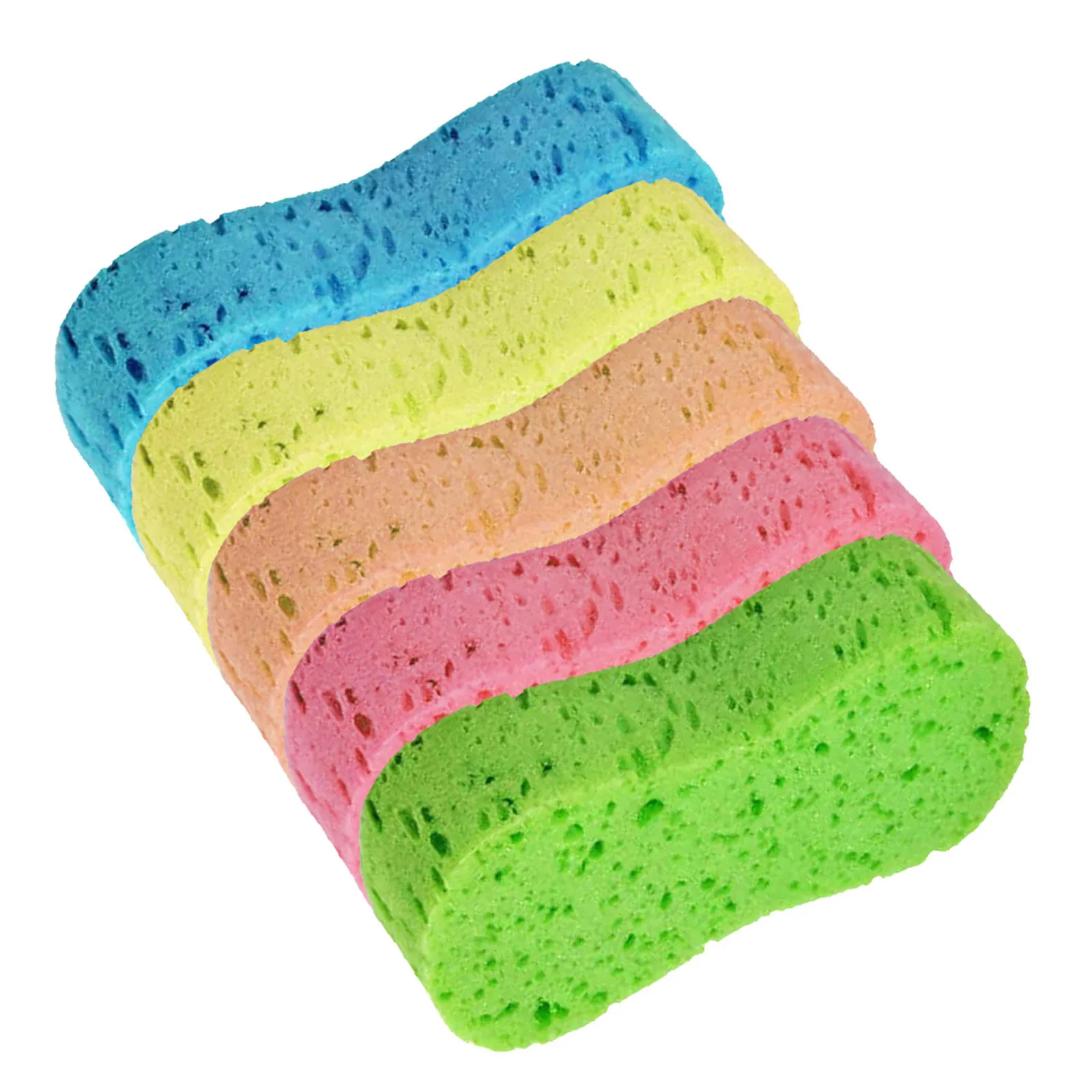 

5Pcs High Density Car Wash Sponges Bone Design Porous Cleaning Polishing Absorbent Auto Pad Car Wash Sponge Porous Sponge