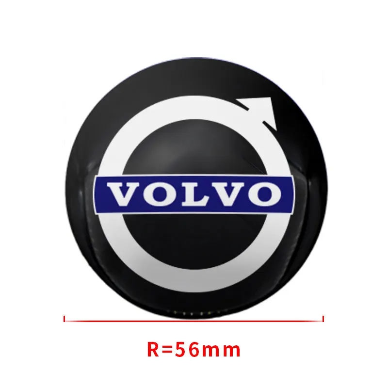 4szt 56mm Emblemat Kołpaki centrujące koła Naklejki na felgi samochodowe Akcesoria do Volvo Xc90 S60 S80 Xc60 Xc70 Xc90 Fh V50 S40 C30