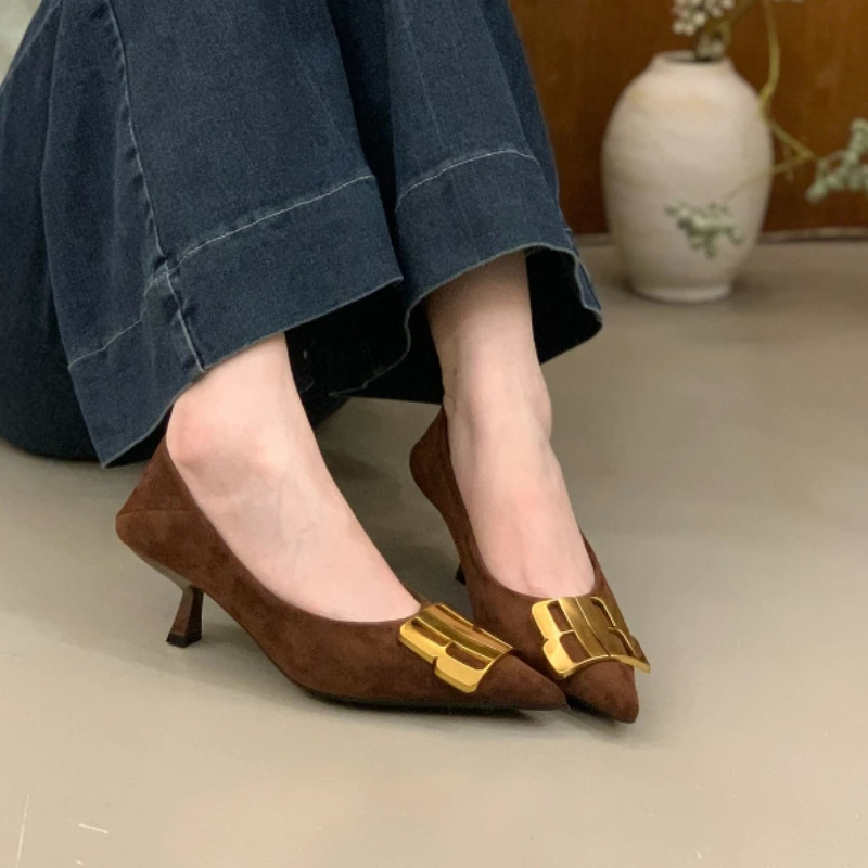

New spring 2026 women's design pumps and high heels for ladies' comfortable banquet office women's shoes. Zapatos Mujeres