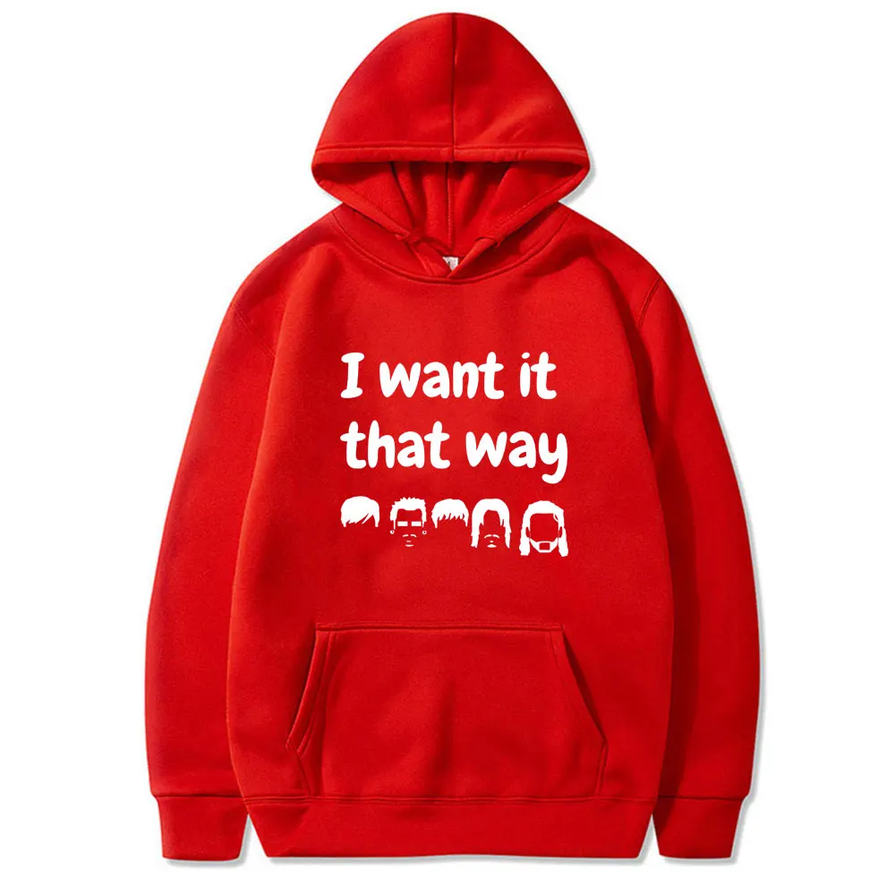 Backstreet Boys I Want It That Way Hoodie Men\'s Oversized Sweatshirt Male Vintage Streetwear Boy Band Bsb Group Pop Music Hoody