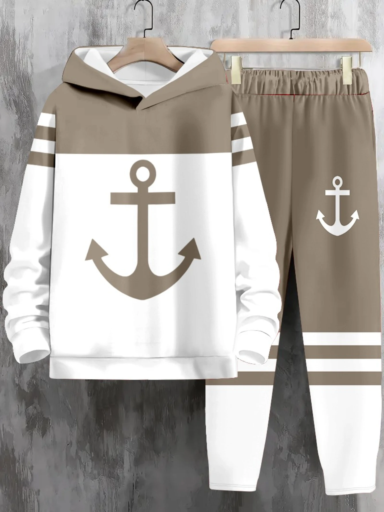 

2025-26 Autumn/Winter New Y2K Sports Set Hoodie Simple Printed Men's Fashion Oversized Comfortable Daily Street Two Piece Set