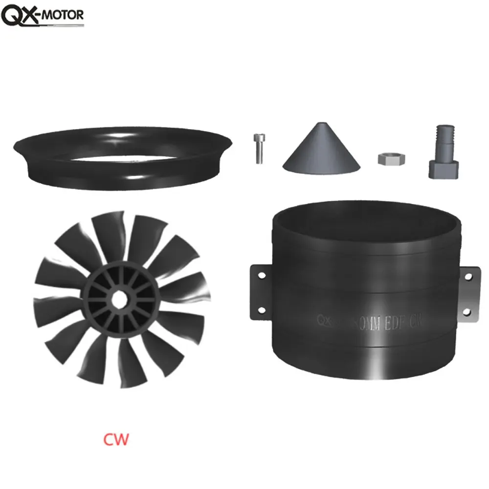 

QX-MOTOR 80 мм EDF 12-лопастной канальный вентилятор CW CCW Аксессуары RC Jet Aircraft Запчасти для высокопроизводительной модели самолета FMS Freewing