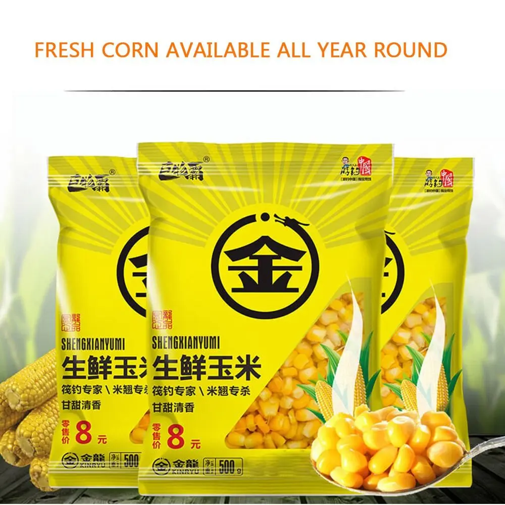 500g Attractant Corn Fishing Lure Grain Flavor Musk Tender Corn Fishing bait Pesca Soft Bait Fish Feed Fishing