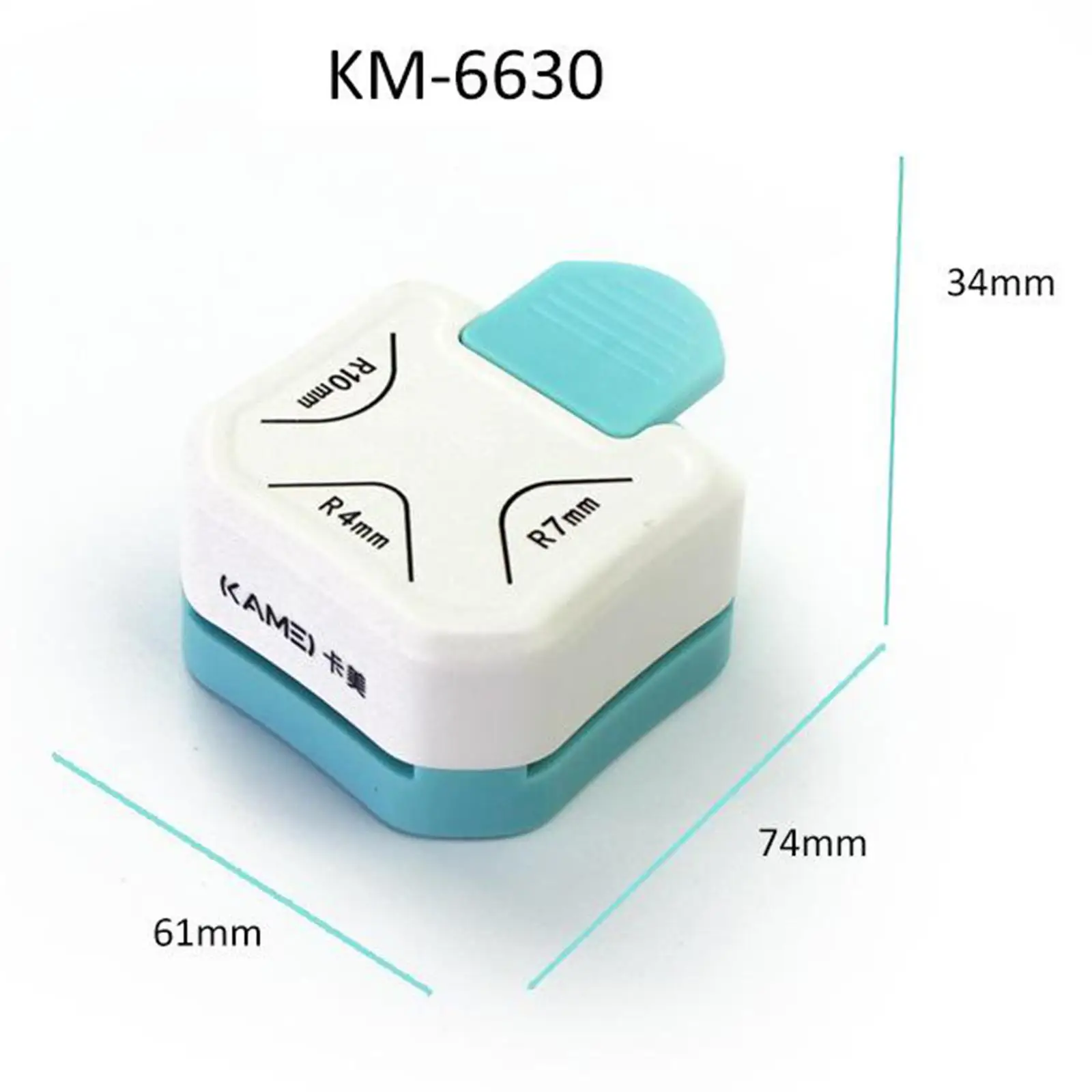 Alat Pembulat Sudut Kertas Mini 3 in 1, Pemotong Sudut Kertas, Memotong Radius Sudut 4mm 7mm 10mm untuk Proyek DIY Kertas