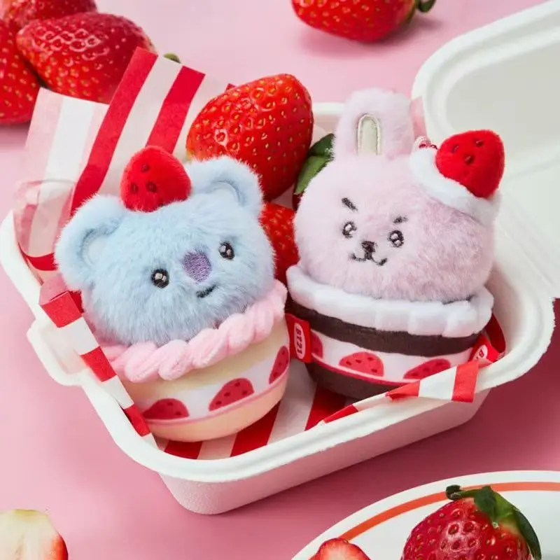 kpop bt21 strawberry cake party doll accessory set  featuring the same style as the star product Fan group purchase of gifts
