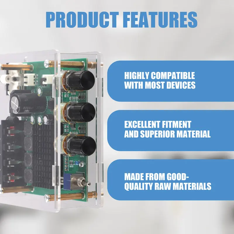 TPA3116D2 Audio Amplifier Board Digital Stereo Amplifier Audio Board 2-Channel 80Wx2 With Shell-A78P