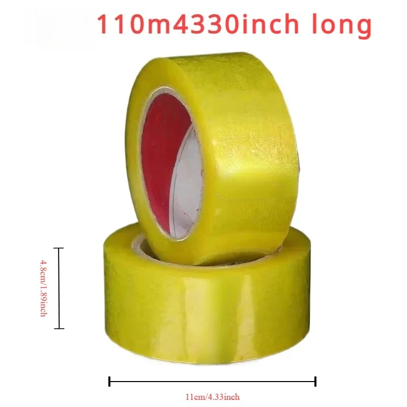 YITAPE Heavy Duty Packaging Tape 48mm*110M Transparent Clear Sealing Tape Roll for Express Carton Shipping Box Packing
