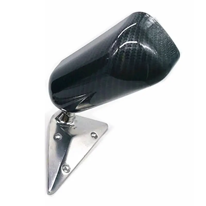 2PCS Side Mirror Craft Square F1 Style With Blue Mirror Surface Metal Bracket Rear View Mirror-A91R