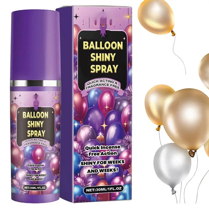 

30ml Balloon Spray To Last and Shine Large Capacity Shine Balloons Spray Delicate Mist Balloon Liquid for Birthdays Weddings