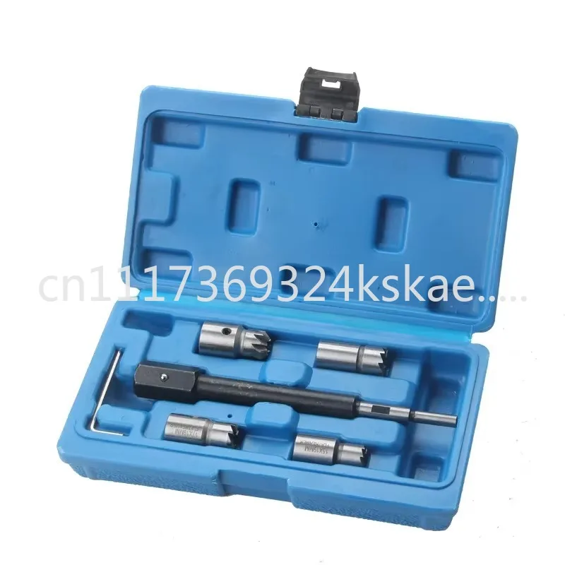 6Pcs/set  Diesel Injector Seat Cutter Remover Removal Tool Kit Universal Carbon Deposit Removal Reamer For Delphi  Merc