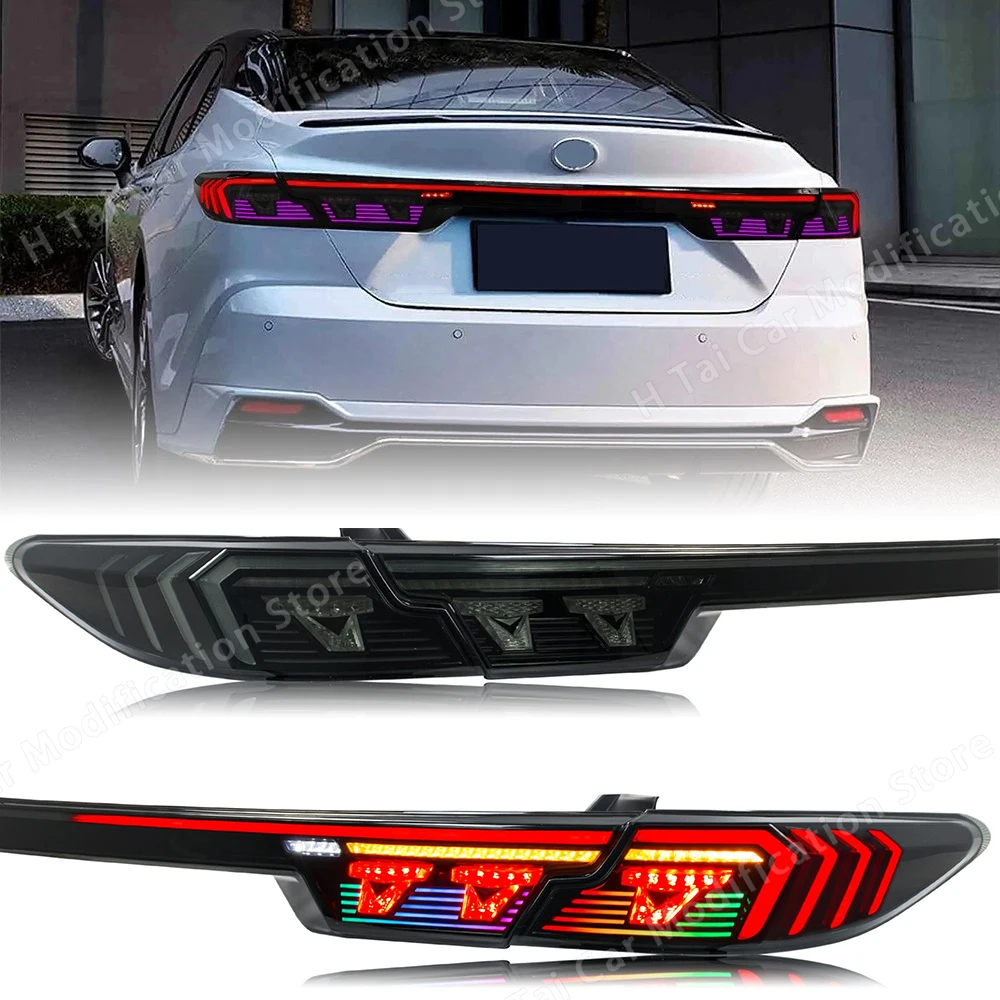 

LED Tail Lights For Toyota Camry 2024 2025 RGB Tail Lamp Taillight Assembly Brake Light Driving Lights Fog Light Turn Signal