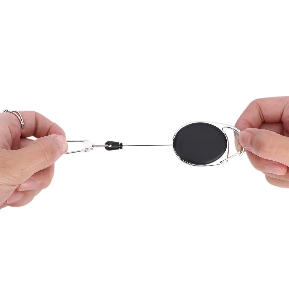 Tether Keeper Chain Clips Keychain Belt Name Tag Card Recoil Anglers Badge Holder Retractable Pull Key Ring Badge Reel