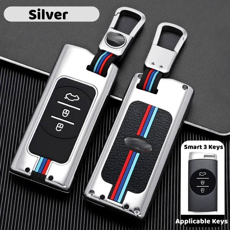 

Zinc Alloy Silicone Car Key Cover Case Shell for Chery Tiggo 8 Arrizo 5 Pro Gx 5x eQ7 Chery Tiggo 7 Pro Car-Styling Keychain