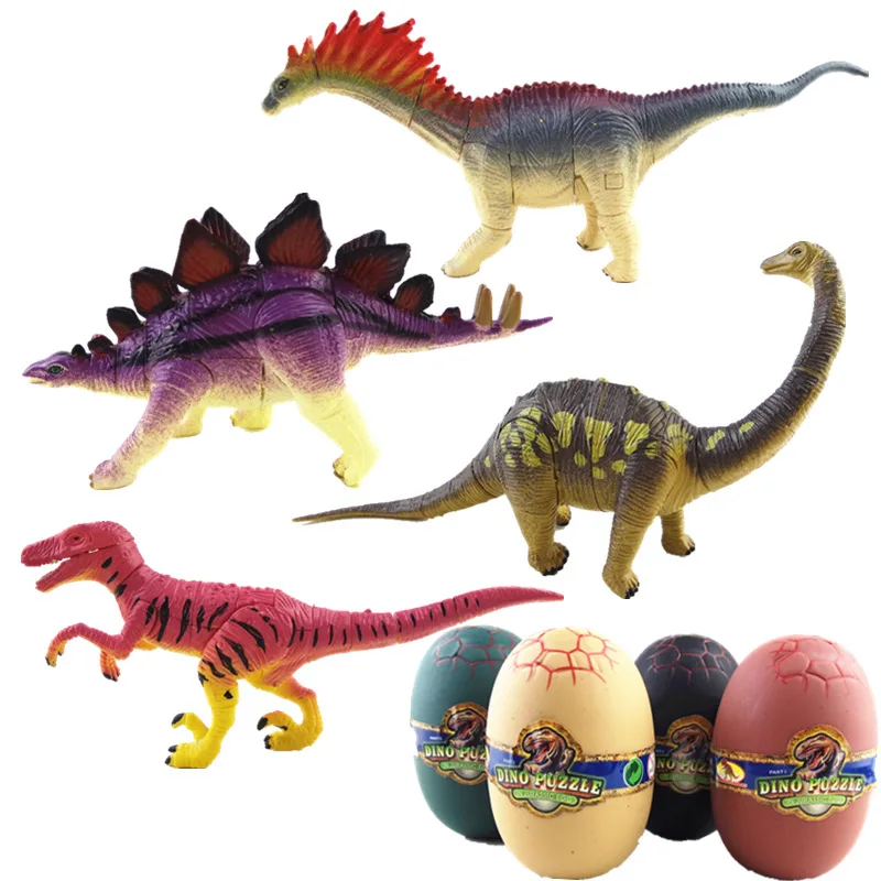 4 Stuks Leuke Dinosaurus Eieren 4D Drie-Dimensionale Gemonteerd Dinosaurus Eieren Geplaatst Dinosaurus Model Kinderen Educatief Speelgoed Gift k6