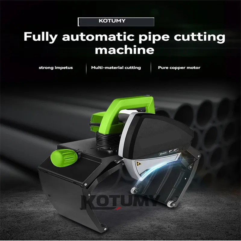 Stainless Steel Pipe Tube Cutter Electric Pipe Cutter Handheld Round Pipe Cutting Machine 15-220mm/75-400mm Pipe Cutter Tool