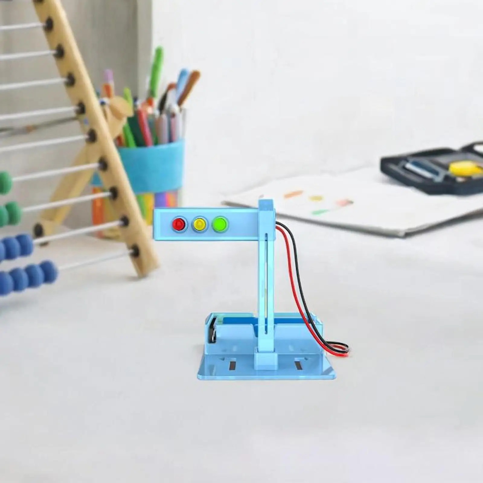 Semáforo brinquedo física estudo conjunto de montagem crianças conjunto eletrônico sinal de parada física para haste aprendizagem crianças meninos meninas crianças