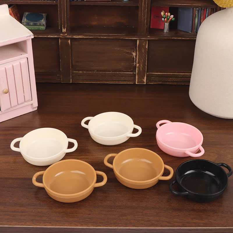 5Pcs 1/12 Dollhouse Simulation Saucepan Model Mini Kitchen Kitchenware Decorative Dollhouse Accessories Children's Gifts