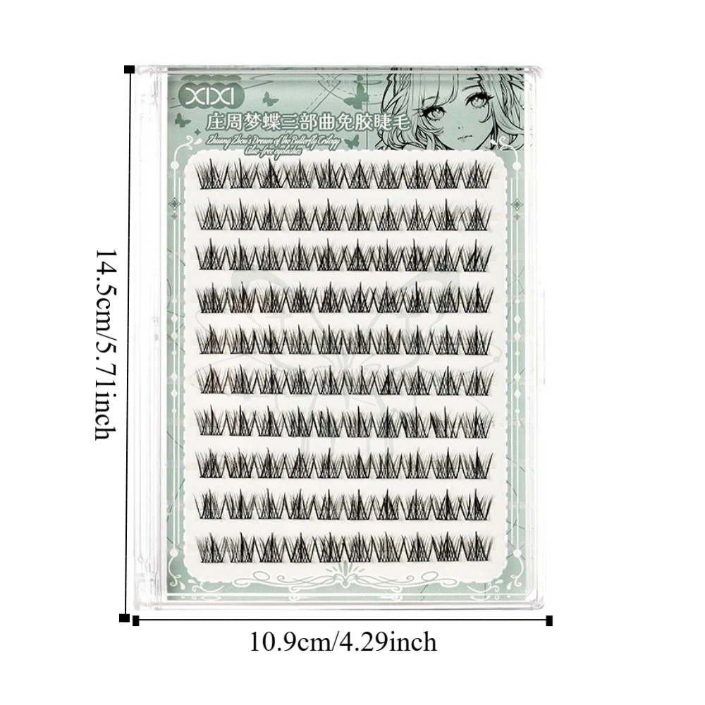 Ciglia finte 5D senza colla morbide 100 chiusi ciglia segmentate pacchi fai da te riutilizzabili autoadesive ciglia finte donne