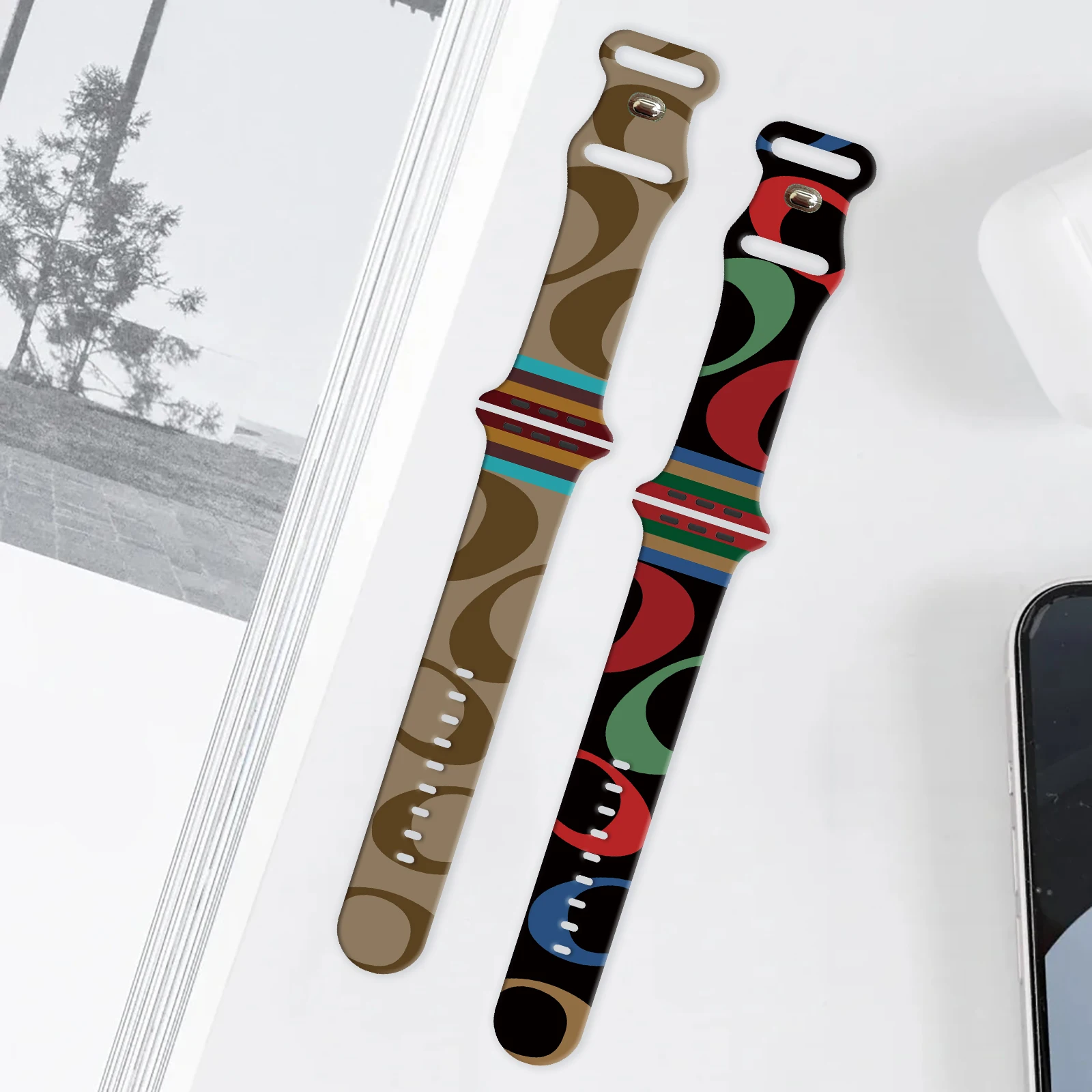 

Top tier brand Painting Strap for Apple Watch 10 9 8 7 Silicone Band Replaceable Bracelet for iWatch 46mm 42mm Watchband