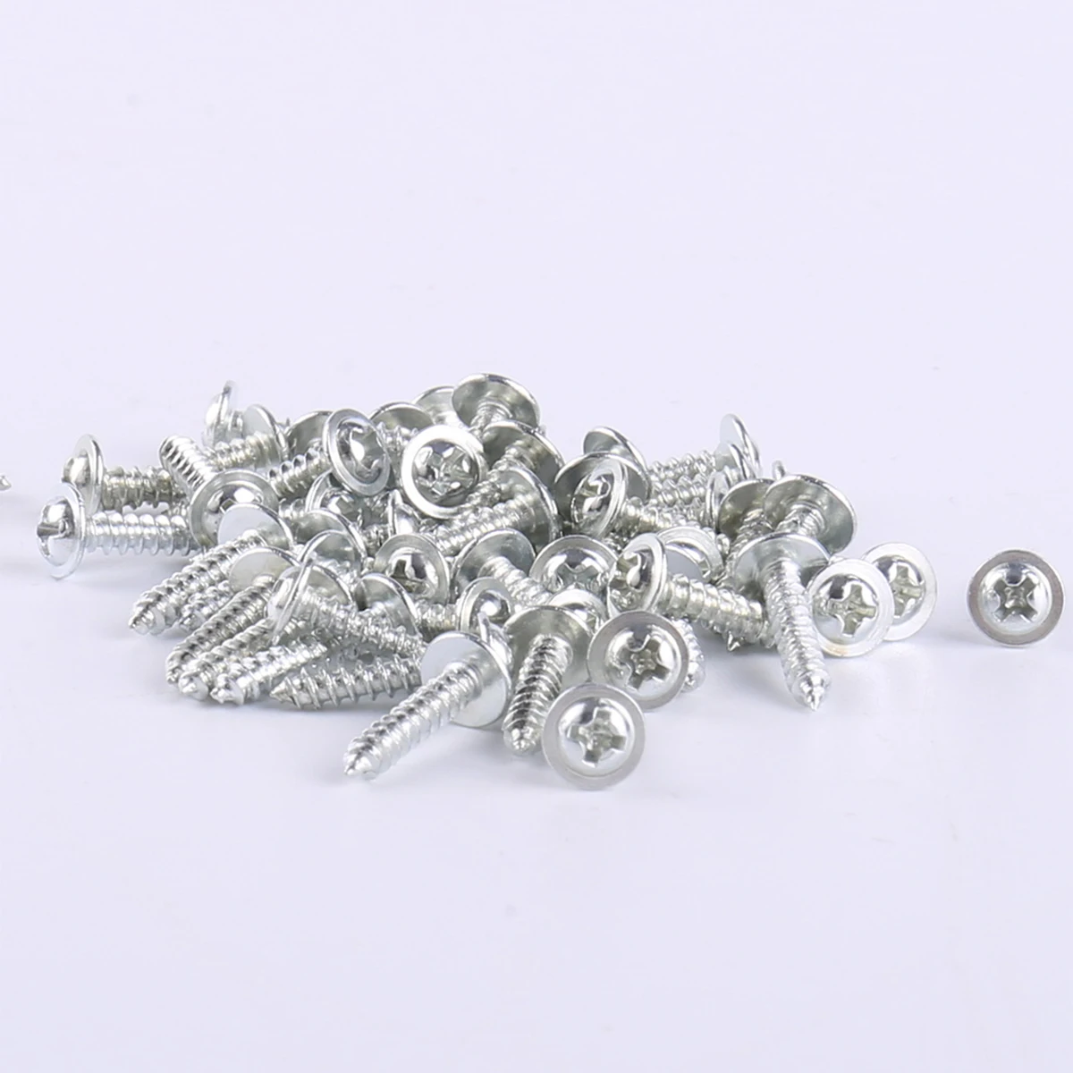 50pcs 100pcs servo csavarok M2.5 mmes X 12mm Kellemetlenség self-tapping w/ Csavaralátét Én Csapolás servo csavaros számára FUTABA JR HITEC MKS servo