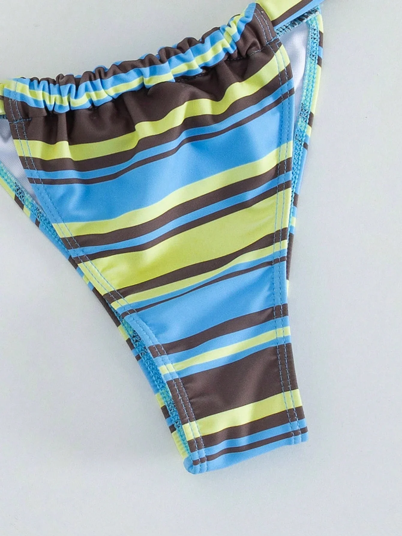 

Women's Striped Halter Tie Bikini Set Sexy Minimalist Beach Swimwear