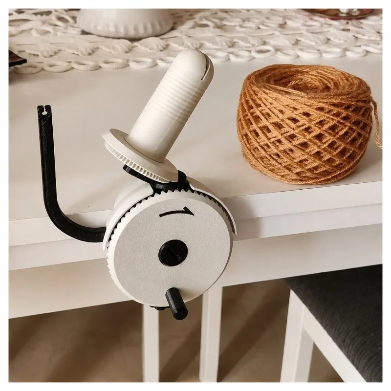 Desktop Clip-on Hand-cranked Wool Winder 3D Printing Handicraft