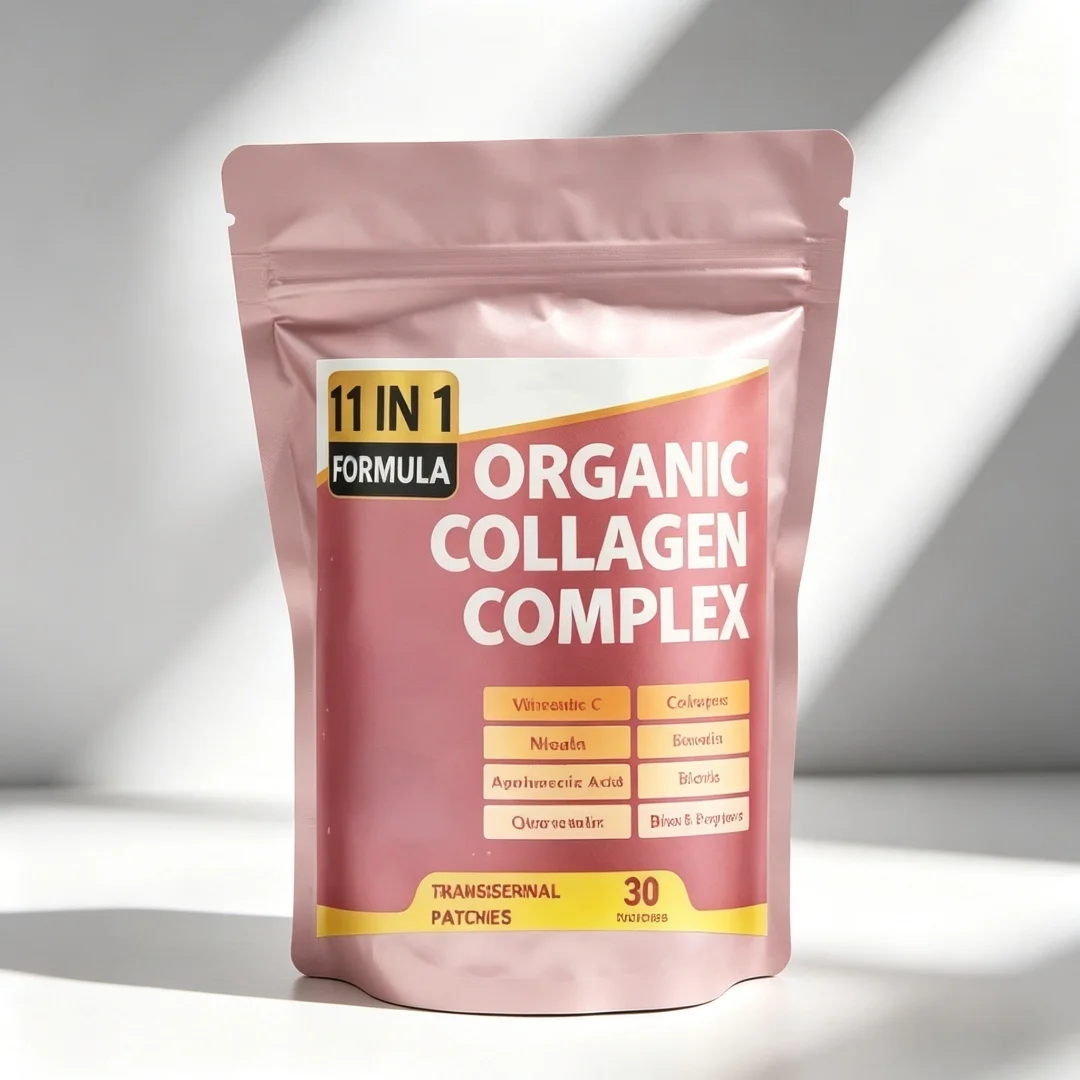 30 Patches Collagen Transdermal Patches with Hyaluronic Acid, Vitamin C, Niacin - Support Skin, Hair, Nails & Joint Health