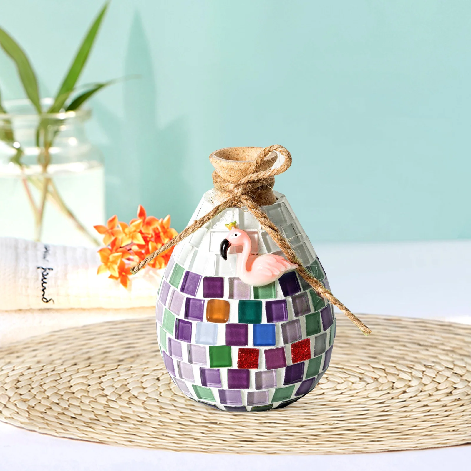 

1 Bucket Diy Mosaic Tiles Crafts Making Pieces Decorative Colorful Home Garden Wedding Shower Grout Compatible