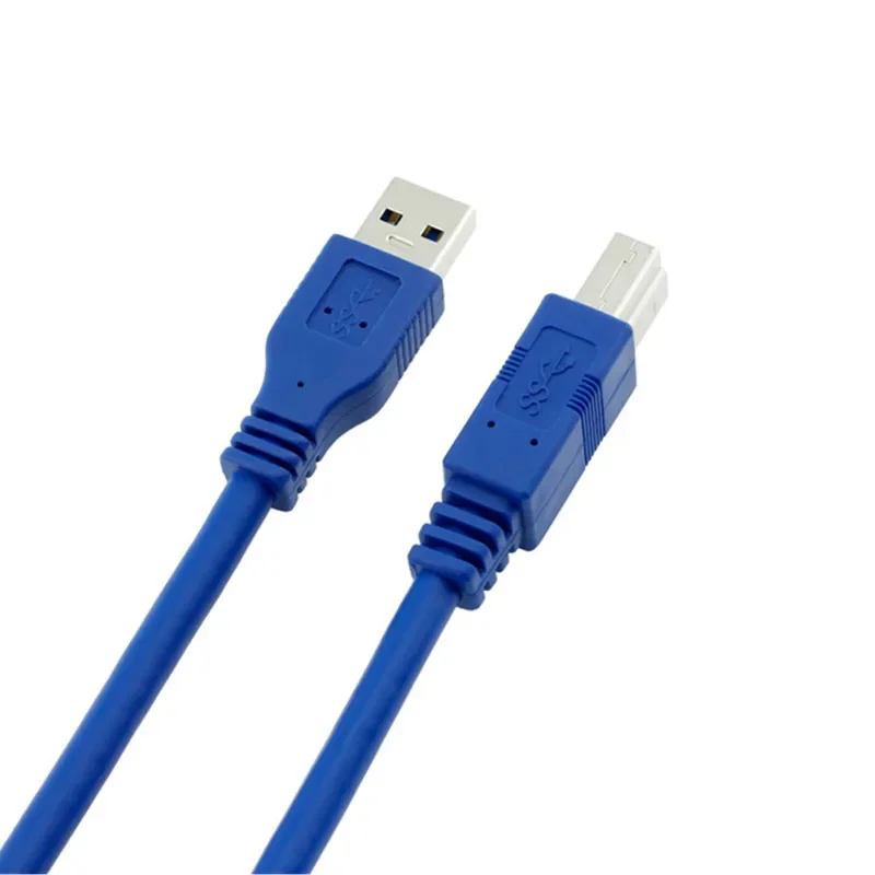 USB 3.0 Standard A Male to B Male cable high speed 5Gbps blue color For external Hard disk