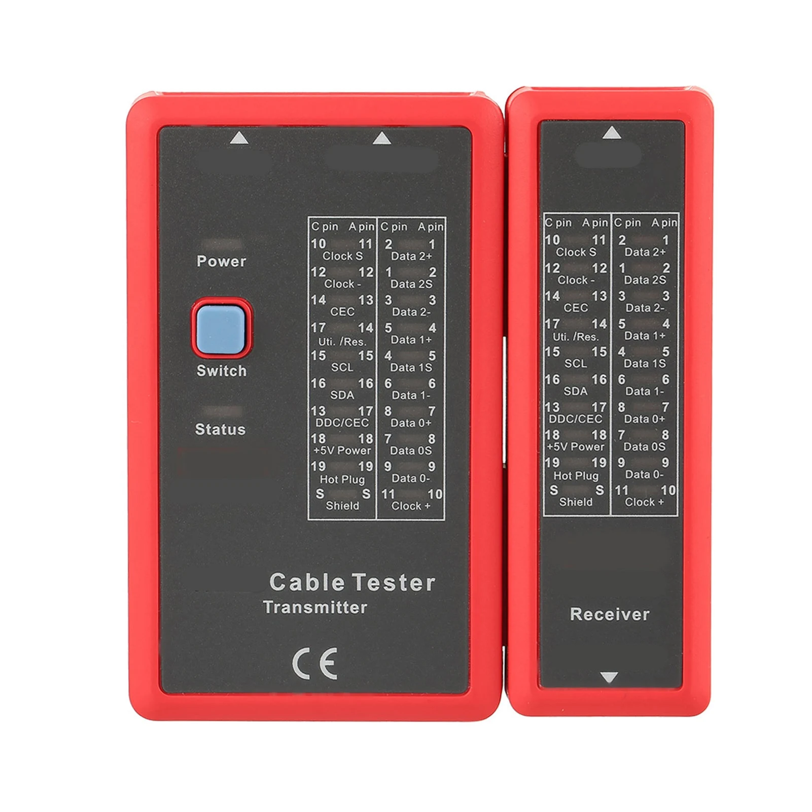 Cable Tester UT681HDMI Tester HDMI Data Cable Tester HDMI type A HDMI Mini Type C 20LED Status Indictor