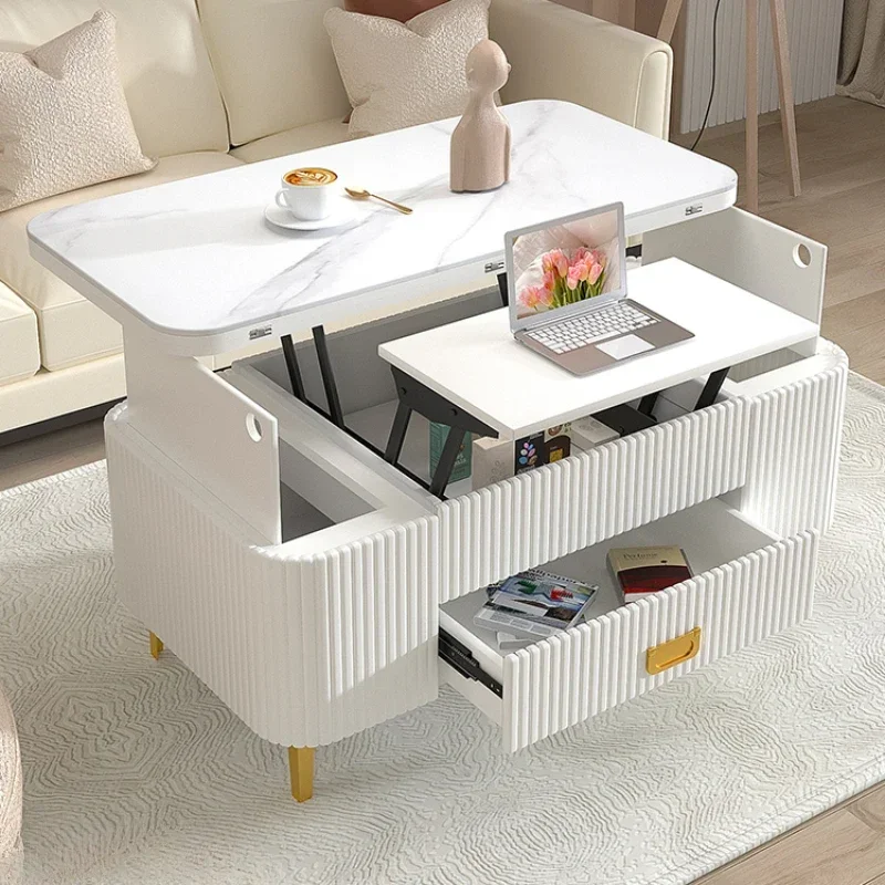 Nordic Bedroom Coffee Table Modern Organizer Mobile Living Room Coffee Table White Apartamento Kaffee Tische Home Furniture