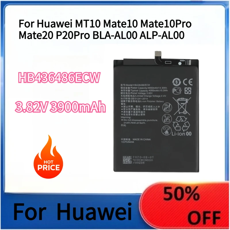 

New HB436486ECW 3900mAh Battery For Huawei MT10 Mate10 Mate10Pro Mate20 P20Pro BLA-AL00 ALP-AL00